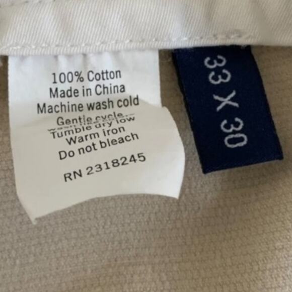 Vineyard Vines Harmony Pants Men's Size 33x30 Flat Front Fine Tan Corduroy Chino - Picture 3 of 4